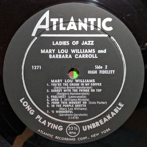 Mary Lou Williams, Barbara Carroll : Ladies of Jazz (LP, Comp, Mono)