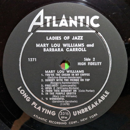 Mary Lou Williams, Barbara Carroll : Ladies of Jazz (LP, Comp, Mono)