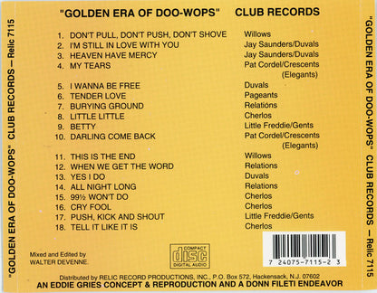 Various : The Golden Era Of Doowops: The Groups Of Club Records (CD, Comp)