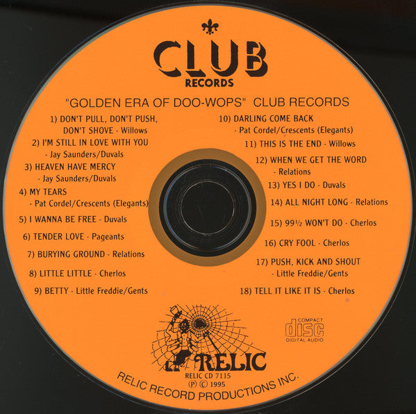 Various : The Golden Era Of Doowops: The Groups Of Club Records (CD, Comp)