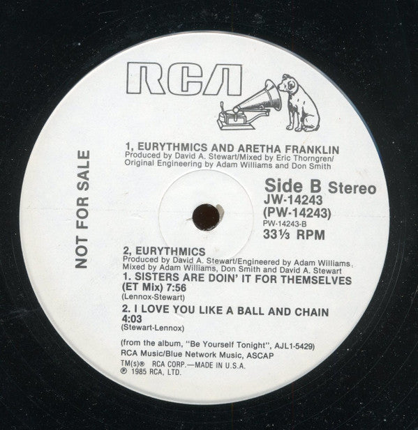 Eurythmics & Aretha Franklin : Sisters Are Doin' It For Themselves (12", Promo)