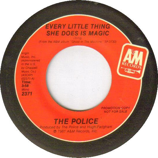 The Police : Every Little Thing She Does Is Magic (7", Single, Mono, Promo, San)