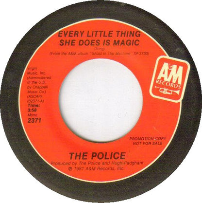 The Police : Every Little Thing She Does Is Magic (7", Single, Mono, Promo, San)