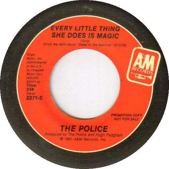 The Police : Every Little Thing She Does Is Magic (7", Single, Mono, Promo, San)