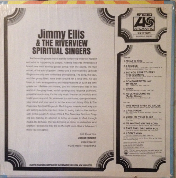 Jimmy Ellis & The Riverview Spiritual Singers : Jimmy Ellis & The Riverview Spiritual Singers (LP, Album)