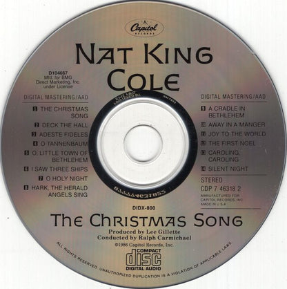 Nat King Cole : The Christmas Song (CD, Album, Club, RE)