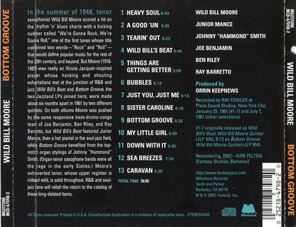 William "Wild Bill" Moore : Bottom Groove (CD, Comp, RM)