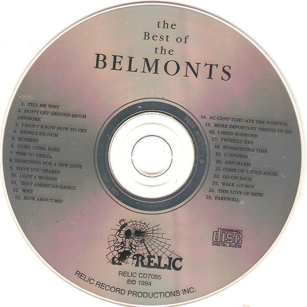 The Belmonts : The Best Of The Belmonts (CD, Comp, Mono)