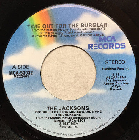 The Jacksons / The Distance (2) : Time Out For The Burglar (7")