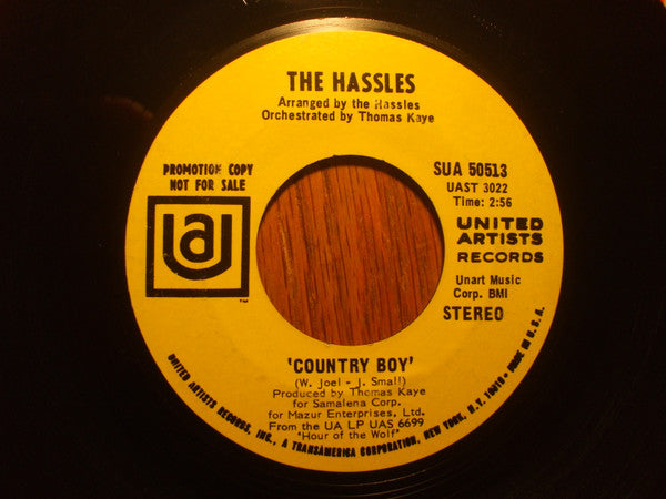 The Hassles : Night After Day (7", Single, Promo, Styrene)