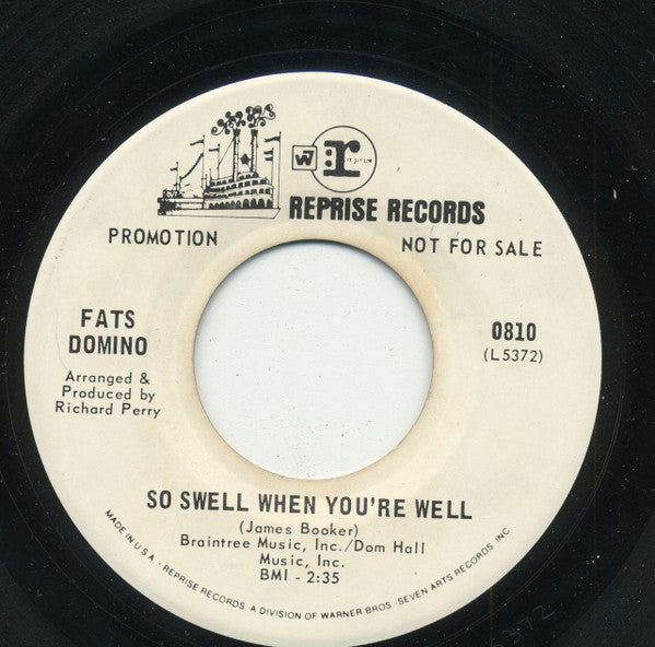 Fats Domino : Everybody's Got Something To Hide Except Me And My Monkey / So Swell When You're Well (7", Single, Promo)