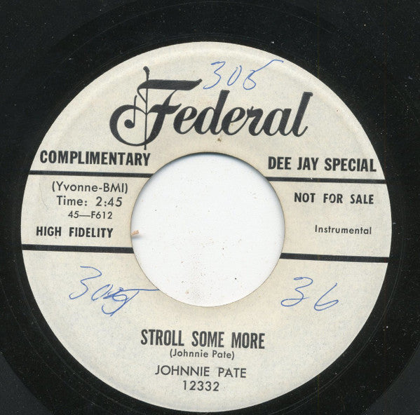 Johnny Pate : Revival (7", Single, Promo)