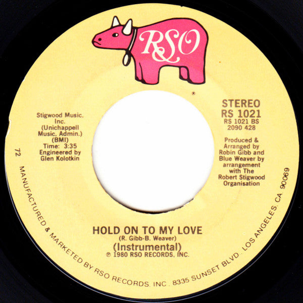 Jimmy Ruffin : Hold On To My Love (7", Single, Styrene, 72 )