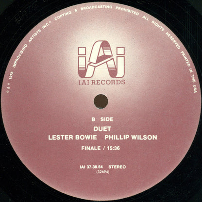 Lester Bowie / Phillip Wilson : Duet (LP, Album)