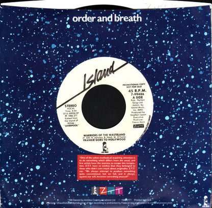 Frankie Goes To Hollywood : Warriors Of The Wasteland (7", Promo)