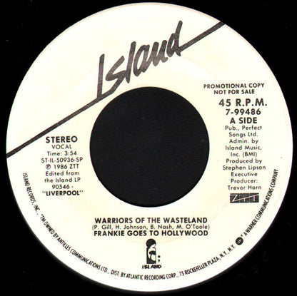Frankie Goes To Hollywood : Warriors Of The Wasteland (7", Promo)