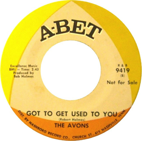 The Avons (4) : Talk To Me  (7", Single, Promo)