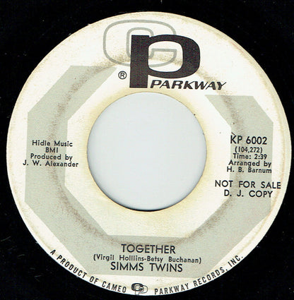 Sims Twins : Baby It's Real (7", Single, Promo)