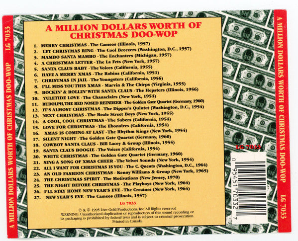 Various : A Million Dollars Worth Of Christmas Doo-Wop (CD, Comp)
