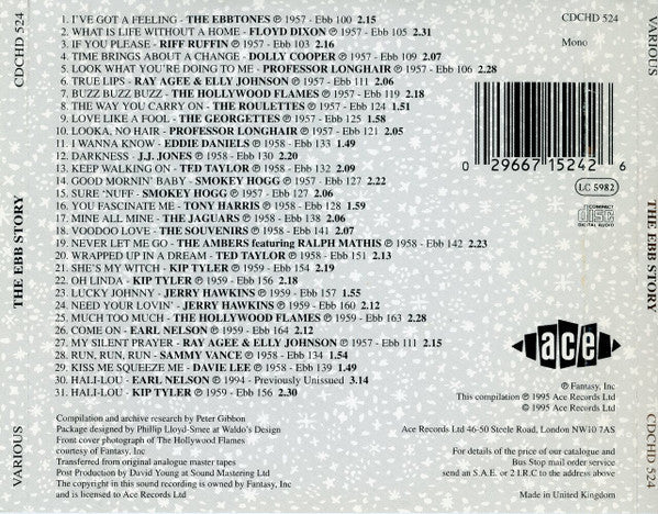 Various : The Ebb Story  (CD, Comp, Mono)