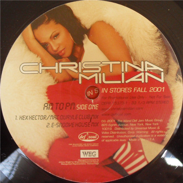 Christina Milian : AM To PM (12", Promo)