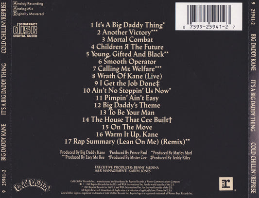 Big Daddy Kane : It's A Big Daddy Thing (CD, Album, RE, RP, Cin)