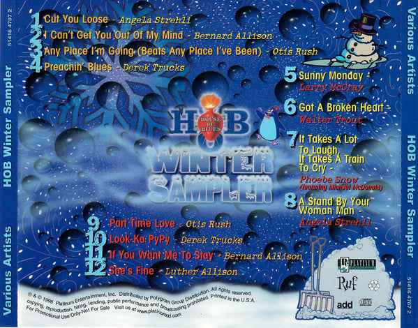Various : House Of Blues Winter Sampler 98-99 (CD, Comp, Promo, Smplr)