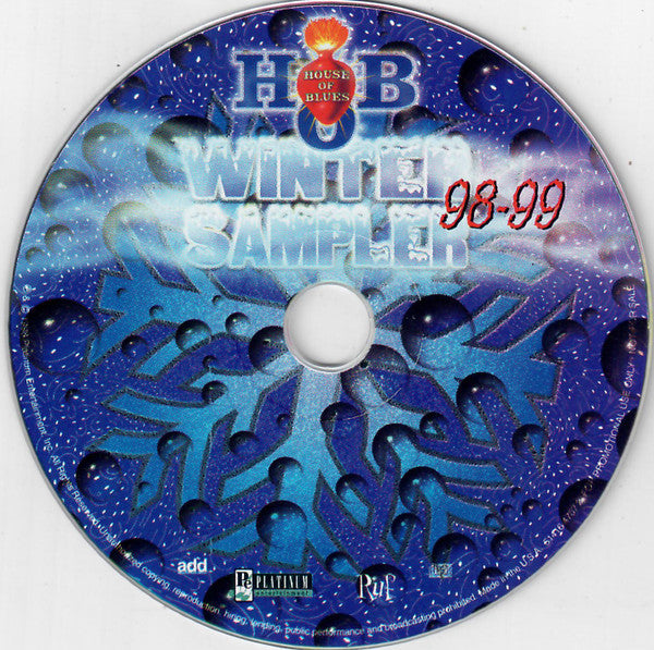Various : House Of Blues Winter Sampler 98-99 (CD, Comp, Promo, Smplr)
