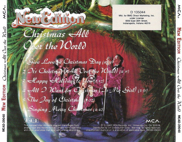 New Edition : Christmas All Over The World (CD, Album, Club)