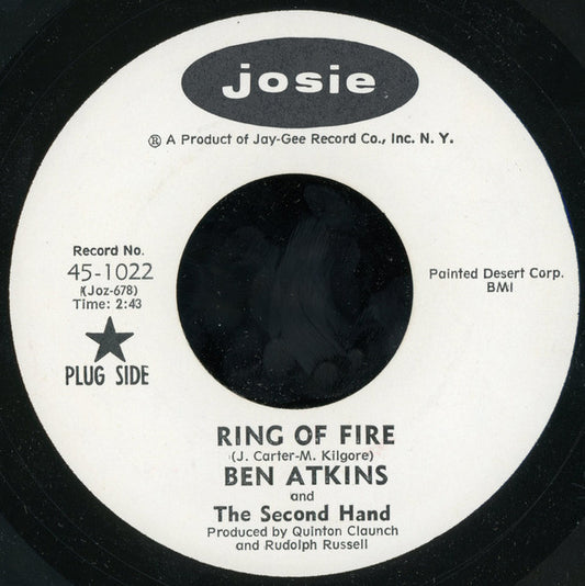 Big Ben Atkins And Second Hand (3) : Ring Of Fire / Mr. Pitiful (7", Single, Promo)