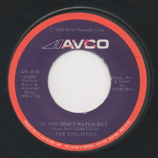 The Stylistics : You'll Never Get To Heaven (If You Break My Heart) (7", Single, Jac)