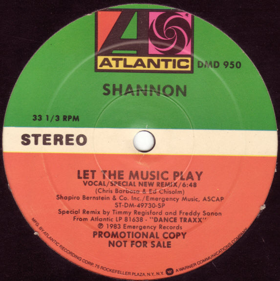 Shannon / Steve Arrington : Let The Music Play / Dancin' In The Key Of Life (New Special Remix Versions) (12", Promo)