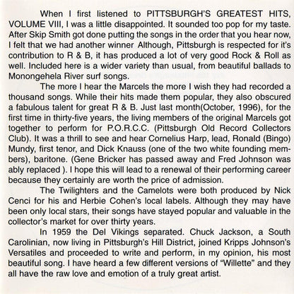 Various : Pittsburgh's Greatest Hits Volume VIII (CD, Comp)