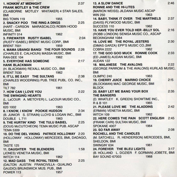 Various : Pittsburgh's Favorite Oldies "At The Hop II" (CD, Comp)