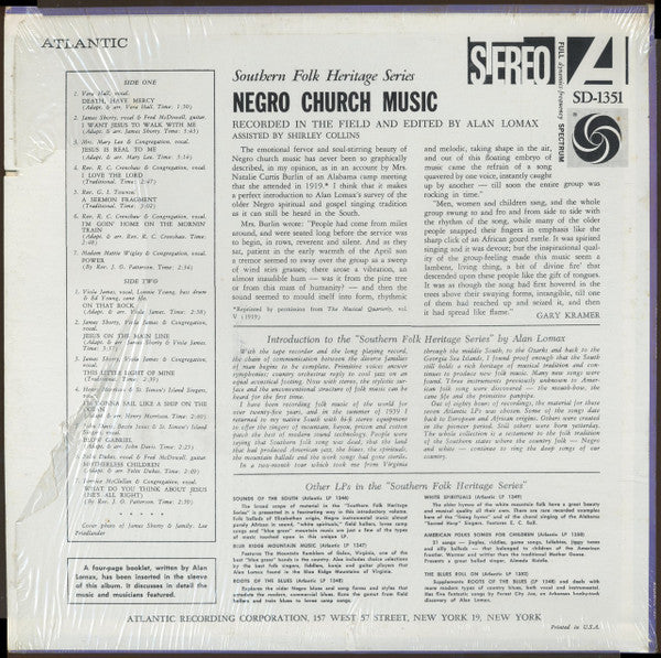 Various : Negro Church Music (LP, RE)
