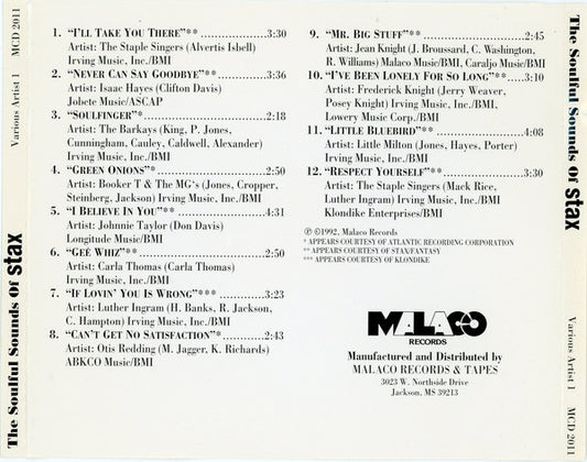 Various : The Soulful Sounds Of... Stax Volume I (CD, Comp)