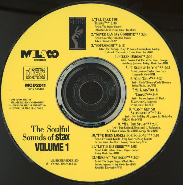Various : The Soulful Sounds Of... Stax Volume I (CD, Comp)