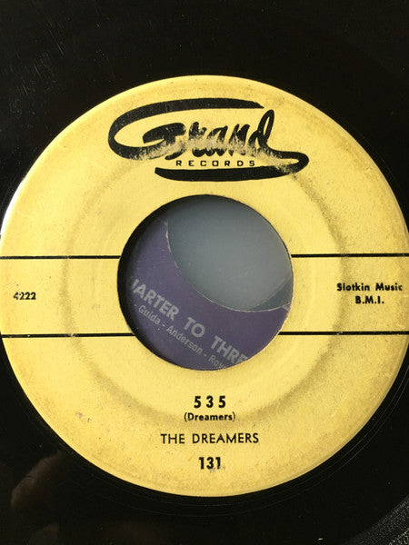 The Dreamers (31) : Tears In My Eyes / 535 (7", Single, RP, Thi)