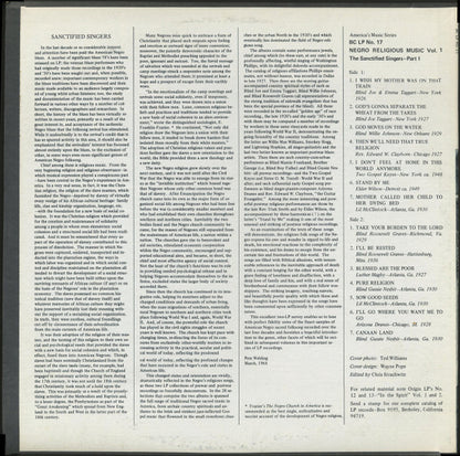 Various : Negro Religious Music Vol. 1 - The Sanctified Singers - Part 1 (LP, Comp)
