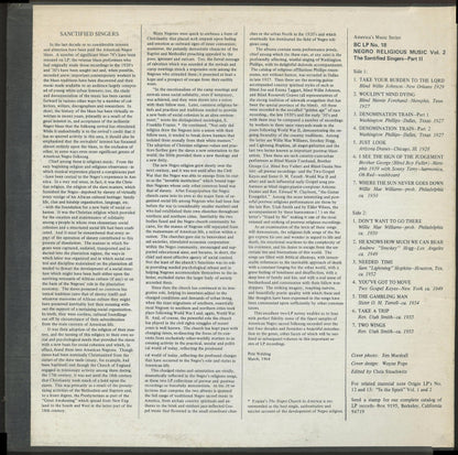 Various : Negro Religious Music Vol. 2 - The Sanctified Singers - Part 2 (LP, Comp)