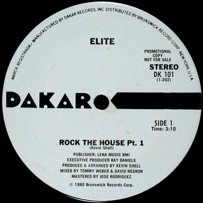 Elite : Rock The House (12", Promo)