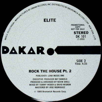 Elite : Rock The House (12", Promo)