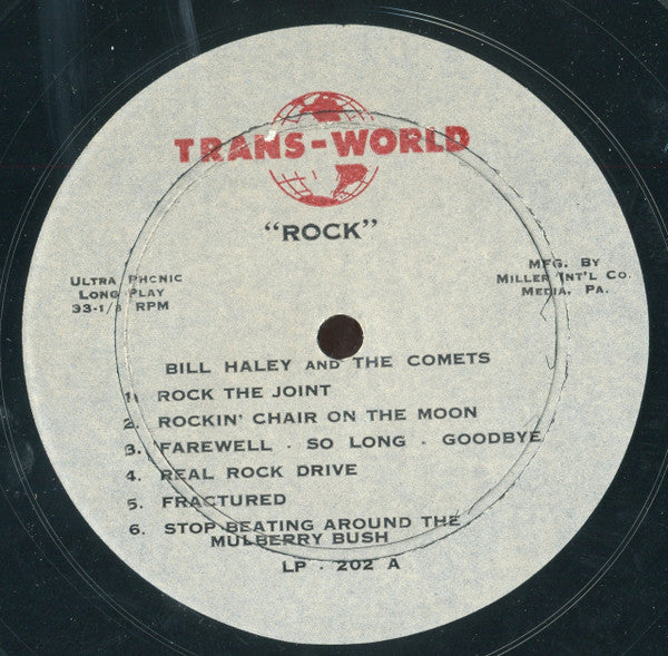 Bill Haley And His Comets : Rock With Bill Haley And The Comets (LP, Album, Comp, Mono)