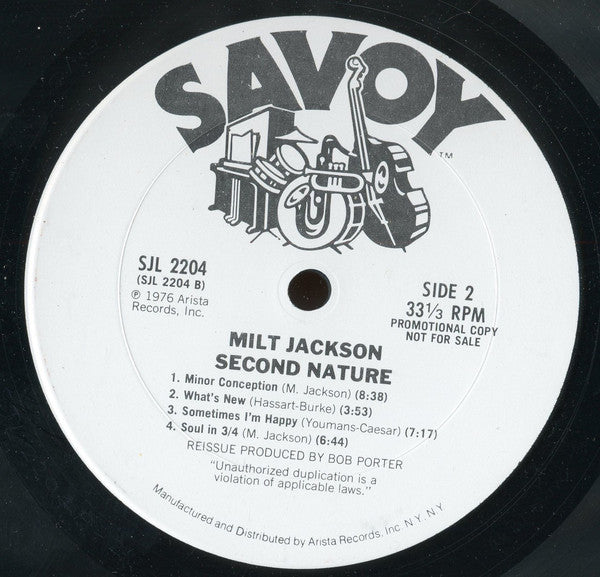Milt Jackson : Second Nature (2xLP, Comp, Promo)