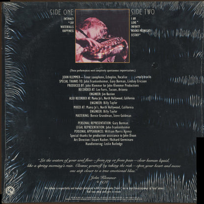 John Klemmer : Cry (LP, Album)