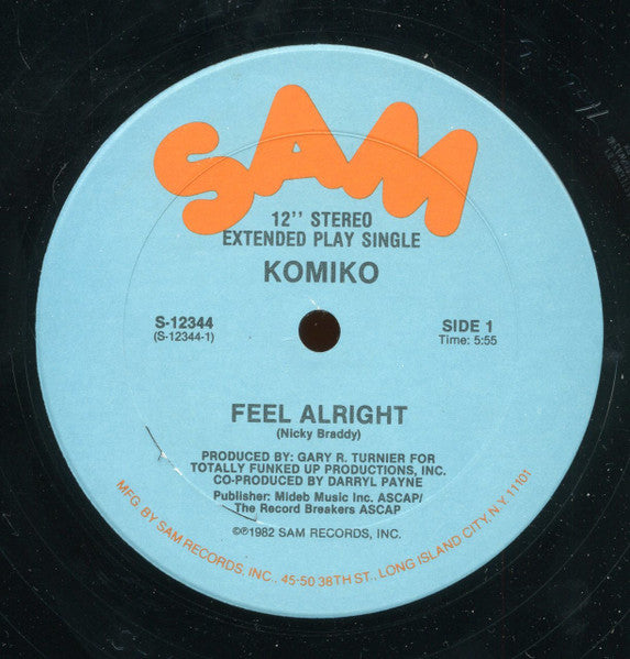 Komiko : Feel Alright (12", Single)