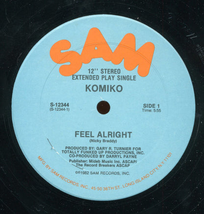 Komiko : Feel Alright (12", Single)