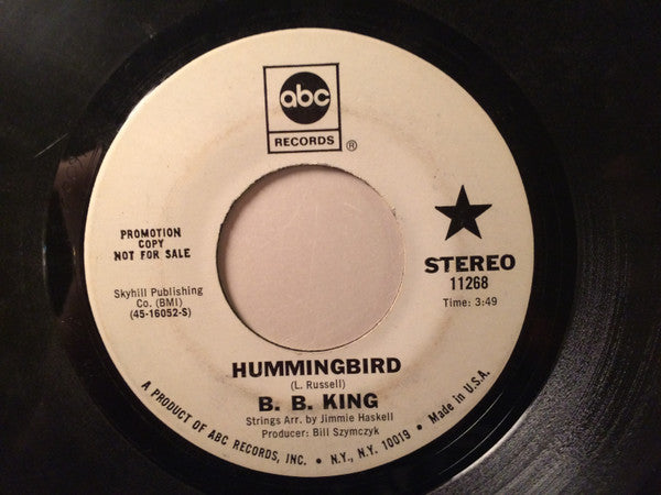B.B. King : Hummingbird (7", Single, Mono, Promo)