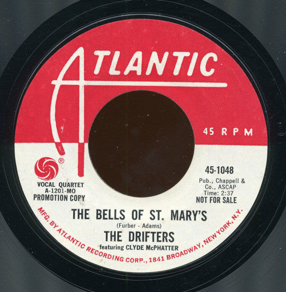 The Drifters & Clyde McPhatter : White Christmas / The Bells Of St. Mary's (7", Single, Promo, Styrene, Mon)