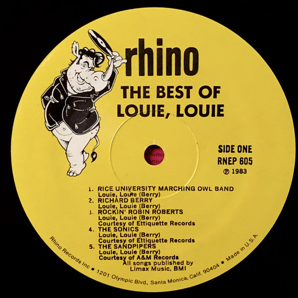 Various : The Best Of Louie, Louie (LP, Album, Comp)